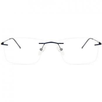 Cuadrado Rimless Metal Azules Gafas Recetadas para Hombre - Gafas Anti-Azules - SmartBuy Collection