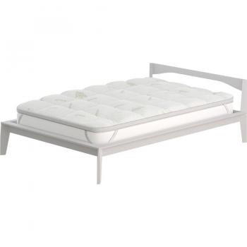 Topper Wellness Acolchado con Elástico de Aloe Vera 140x195 cm para Plaza y Media Francesa
