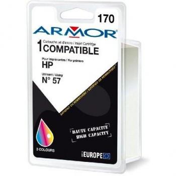 Cartucho de tinta Armor para HP DJ 5550, PS100 - Amarillo, Cian, Magenta (Alternativa a: HP 57)