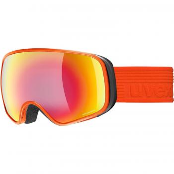 Uvex Scribble FM Sphere Kids Ski Goggles - Fierce Red with Mirror Rainbow Lens (S2)