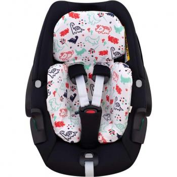 Funda para cojín reductor de silla de coche compatible con Maxi Cosi Pebble 360 Jyoko Dino Party