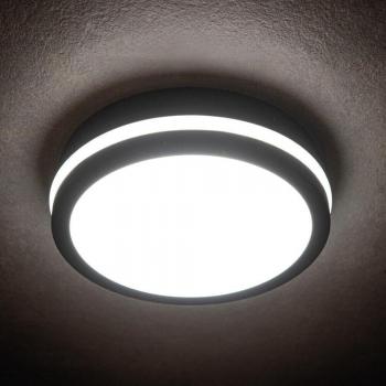 Luz de Techo LED BENO 24W 2060lm IP54 con Detector de Movimiento Grafito