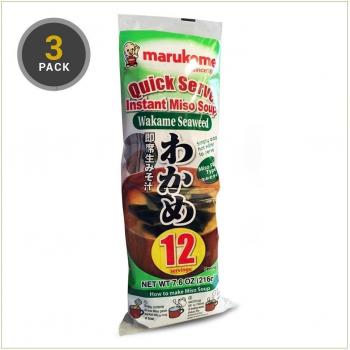 Marukome Instant Miso Soup Paste Sachets With Wakame 12x18g