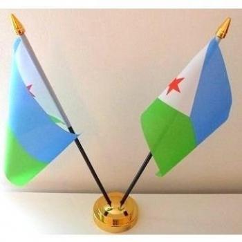 Yibuti 2 bandera lotmusic Pantalla con Base de oro