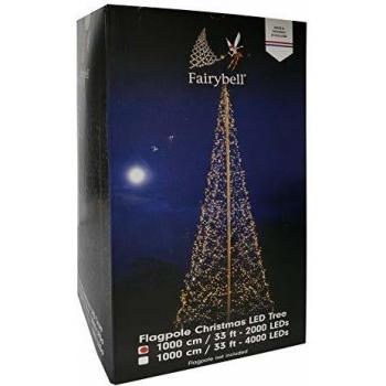 Árbol de Navidad Fairybell de 10 m con 2000 LED cálidos para exterior