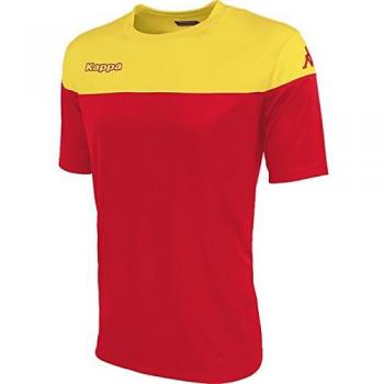 Kappa MARETO SS Camiseta de equipación, Hombre, Rojo/Amarillo, 3XL