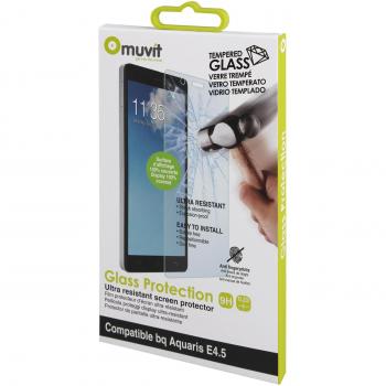 MCA MUSCP0763 - Muvit Tempered Glass protector de pantalla para bq Aquaris E4.5