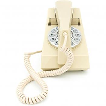 Teléfono Retro GPO Trim Beige con Botones de Presión 15x15x15cm