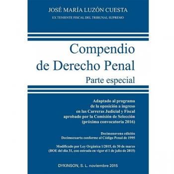 Compendio de Derecho Penal. Parte Especial. Edición 2015