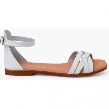 Sandalias abiertas de niña con tiras y talonera de piel