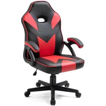 Silla de Oficina Gaming Wellhome Roja con Reposabrazos Ajustables