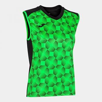 Camiseta sin mangas mujer Joma Supernova III negro verde flúor
