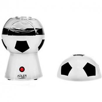 Adler AD 4479 Palomitero | Máquina de Palomitas de Maíz con Aire Caliente Sin Grasa Aceite, Diseño de Balón de Fútbol, Eléctrica,