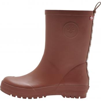 Hummel Rubber Rain Boots for Girls - Copper Brown, Size 2.5 UK
