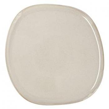 Plato Llano Bidasoa Ikonic Cerámica Blanco 26,5 x 25,7 x 1,5 cm (Pack de 4)