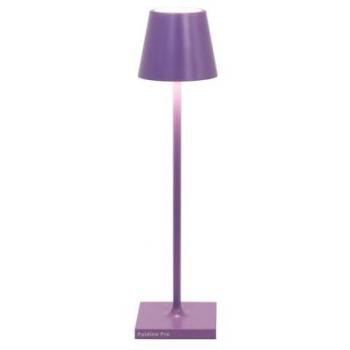 Lámpara de Mesa LED Poldina Pro Micro Lila, Recargable, Regulable y Adecuada para Interior y Exterior, 27,5 cm