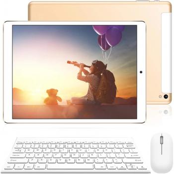 Tablet 10 Pulgadas 4G WiFi 2GB de RAM 32GB de Memoria Android 7.1 Quad-Core Batería 8500mAh Dual SIM Bluetooth/GPS/OTG Tablet de función de llamada Youtube Netflix