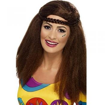 Smiffy's Smiffys- Hippie Cinta de pelo, Color marrón 43232