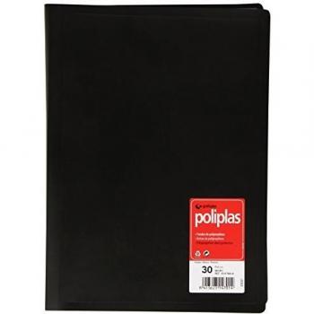 Grafoplas 1155017 - Carpeta de 30 fundas, color negro