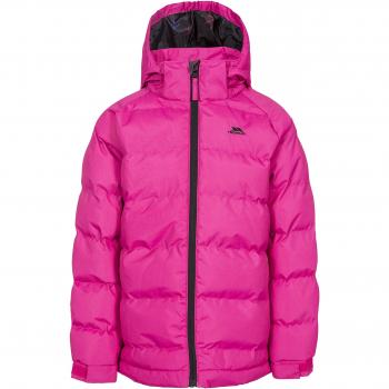 Trespass Amira - Chaqueta de invierno acolchada para niños con capucha desmontable, Infantil, FCJKCATR0001_PLD11/12, Rosa Lady, 11/12