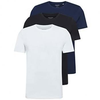 Camiseta de Hombre Jack & Jones, paquete de 3 - JJEORGANIC BASIC TEE O-NECK, manga corta, algodón orgánico