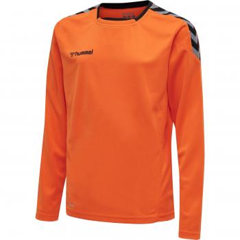 Camiseta de Manga Larga Hummel Authentic Poly para Niños, Color: Tangerine, Talla: 176