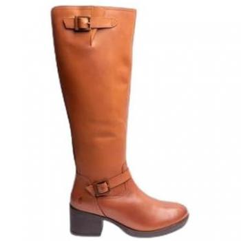 Hush Puppies Women's Heidi Tan Leather Fashion Boots