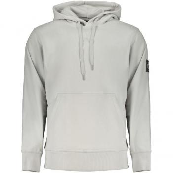 Men's Gray Cotton Hoodie - Size M by Calvin Klein