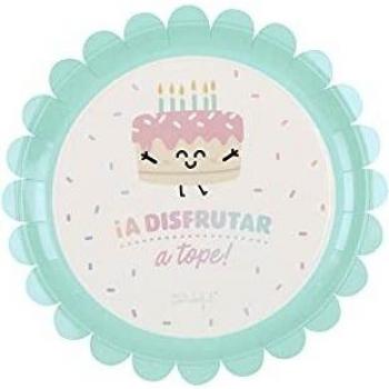 8 Platos Tartita Divertida 23 cm Mr Wonderful