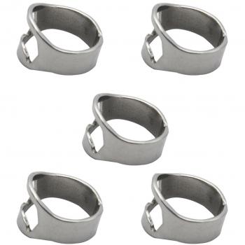 Cadillaps 5 abrebotellas de acero inoxidable con forma de anillo, para fiestas o excursiones