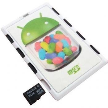 DiMeCard micro8 microSD Memory Card Holder WHITE ANDROID JELLY BEAN Edition
