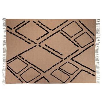 Adda Home Alfombra Tejida A Mano 140x200 Cm - Decoración Hogar Elegante Y Cómoda, Color Marrón/Negro, Dimensiones 140x200 cm, Material Algodón