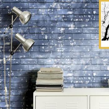 Noordwand Papel pintado Friends&Coffee Stones azul