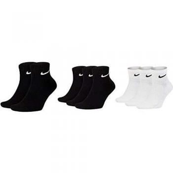 Nike Everyday Cush Ankle Sports Socks 3 Pack - Black, Size: 46-50 (XL)