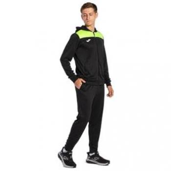 Chándal de fútbol Joma Phoenix II hombre negro amarillo flúor