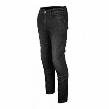 Pantalones de Moto GMS Rattle Negro-Gris Slim Vaqueros