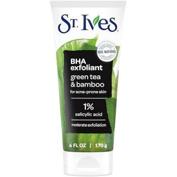 Exfoliante Facial St. Ives con Té Verde y Bambú, 170g - Eliminador de Puntos Negros y Desobstrucción de Poros