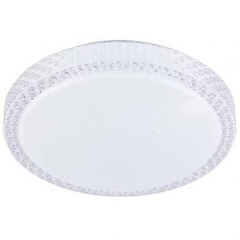 Plafón LED Regulable con Estructura de Hierro, Dibujo a Cuadros, Disponible en Tres Colores (Luz Blanca, Luz Cálida y Luz Amarilla), Potencia 48W+48W,