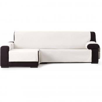 Eysa Garona Protect Funda de sofá, 90% algodón 10% Poliester, 0/Crudo, Chaise Longue 290 cm