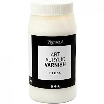 Barniz acrílico ART, transparente brillante, blanco, brillante, 500ml