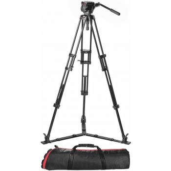 Manfrotto - Juego con rótula 501HDV, trípode 546GB, semiesfera de nivelación 520BALL y bolsa MBAG90PN