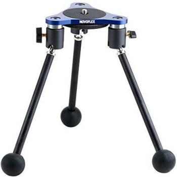 Trípode Portátil Novoflex Mini Pod con Cabeza Esférica, Altura Máxima 19 cm, Color Negro y Azul