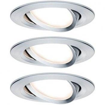 Foco Empotrado LED Paulmann Nova Coin 3x6W Dimmable Aluminio Giratorio 2700K