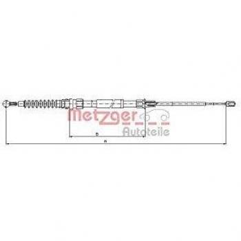 Cable de freno de mano Metzger 10.7626 para VW Touran 1.6 - 2.0 TDI, incluye tracción trasera izquierda y derecha