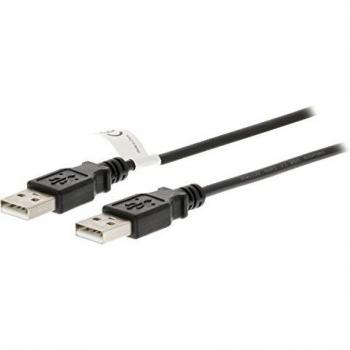 Cable USB 2.0 tipo A macho - macho 2 M Negro