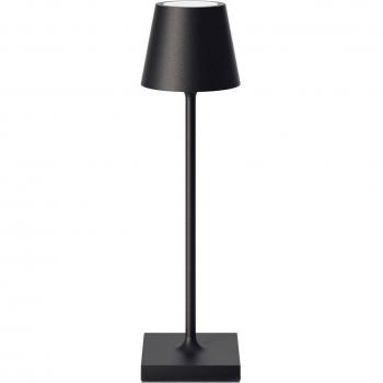 Lámpara de Sobremesa LED Recargable Nuindie Pocket, Negra, IP54, 1.4W, 115lm, Atenuable