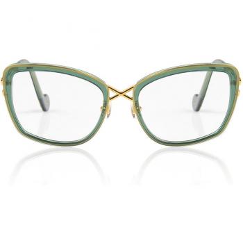 Anna-Karin Karlsson LA CROIX Jade Women's Green Prescription Eyeglasses 57mm with Blue Light Blocking