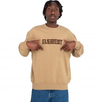 Lightweight Khaki Crewneck Sweatshirt for Men - Element Cornell Cipher