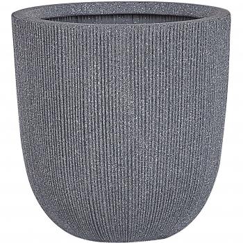 Maceta Alta de Poliresina Gris Minimalista 38 x Ø 37 cm Chios