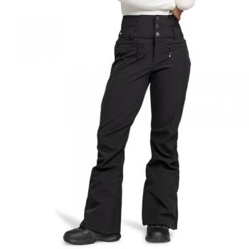 Pantalón largo Roxy Rising High negro puro mujer - L, Pantalones de vestir estándar para mujer, color True Black